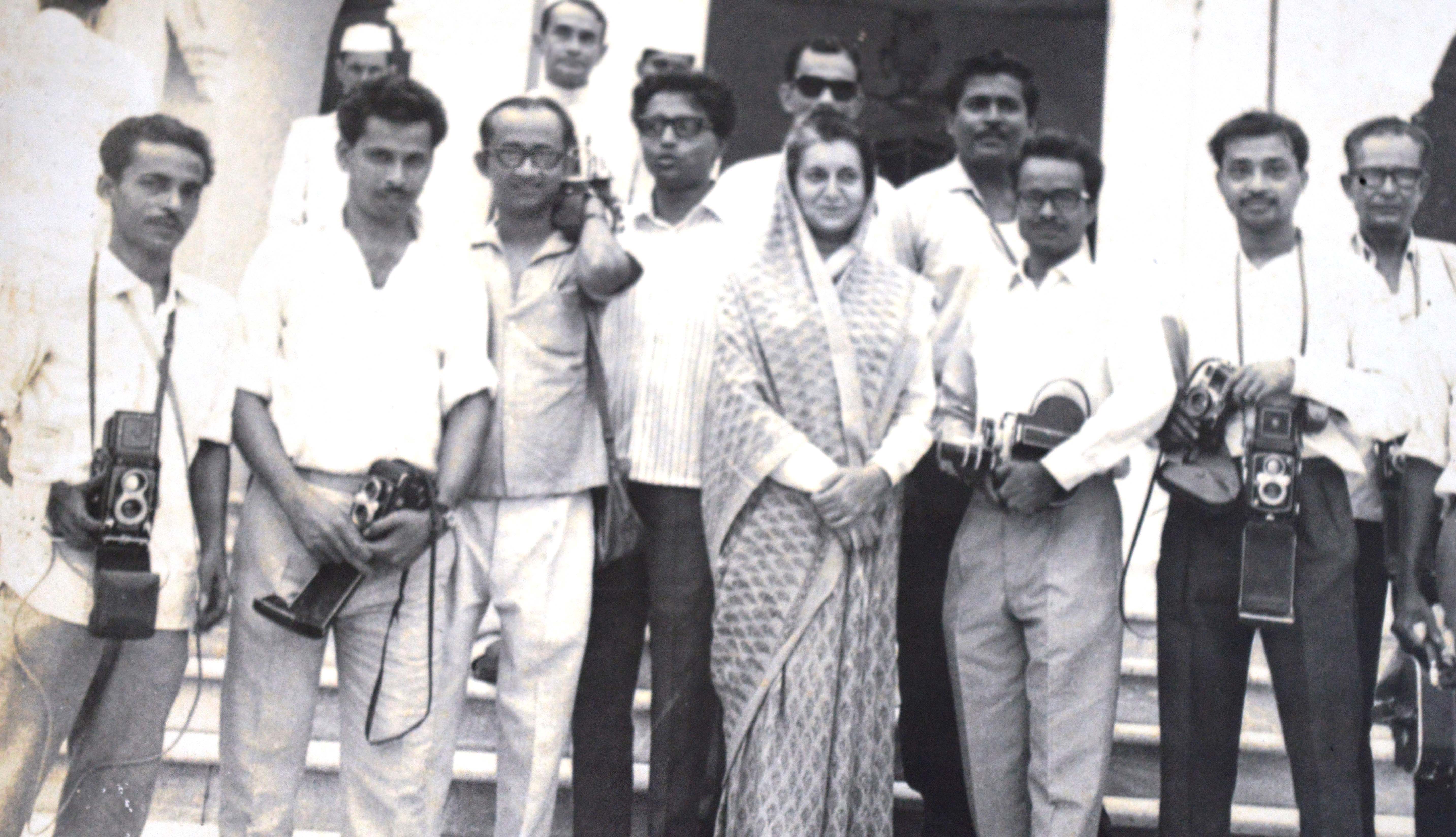 Chira Ranjan Bose with Indira Gandhi